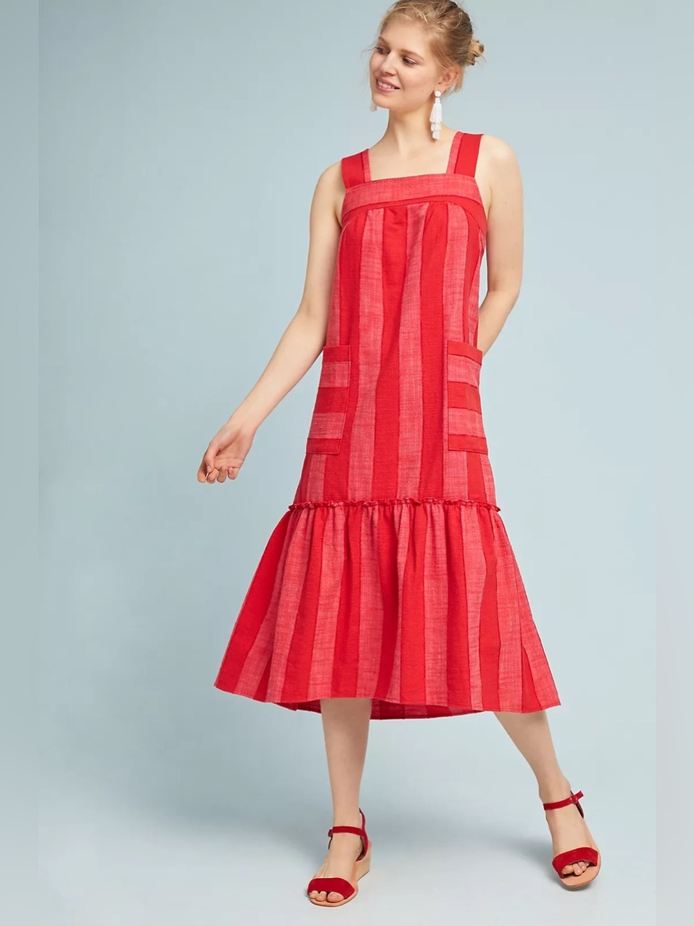 Maeve Tonal Stripe Maxi Dress
